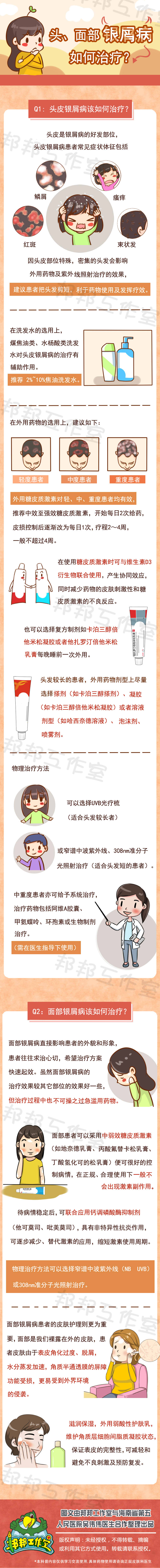 头、面部银屑病如何治疗？